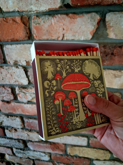 Archivist Matches | Traditionally Letter pressed | Mushroom